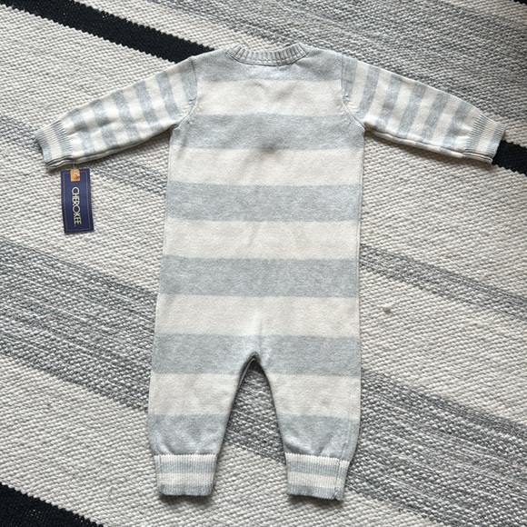 NEW Stripe Sweater Henley Onesie NWT - Picture 3 of 3